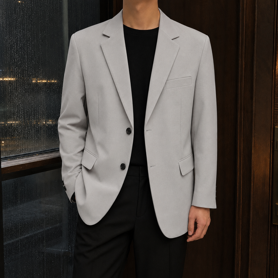 Stanley Relaxed Blazer - Light Gray