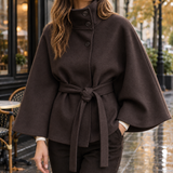 Adele-Mae Belted Cape - Coffee