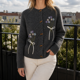 Eleanor-Faye Floral Sweater - Dark Gray