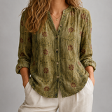 Celeste Botanical Blouse - Green