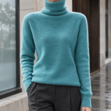 Godiva Turtleneck Sweater - Peacock Blue