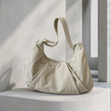 Soriano Ruched Shoulder Bag - Beige