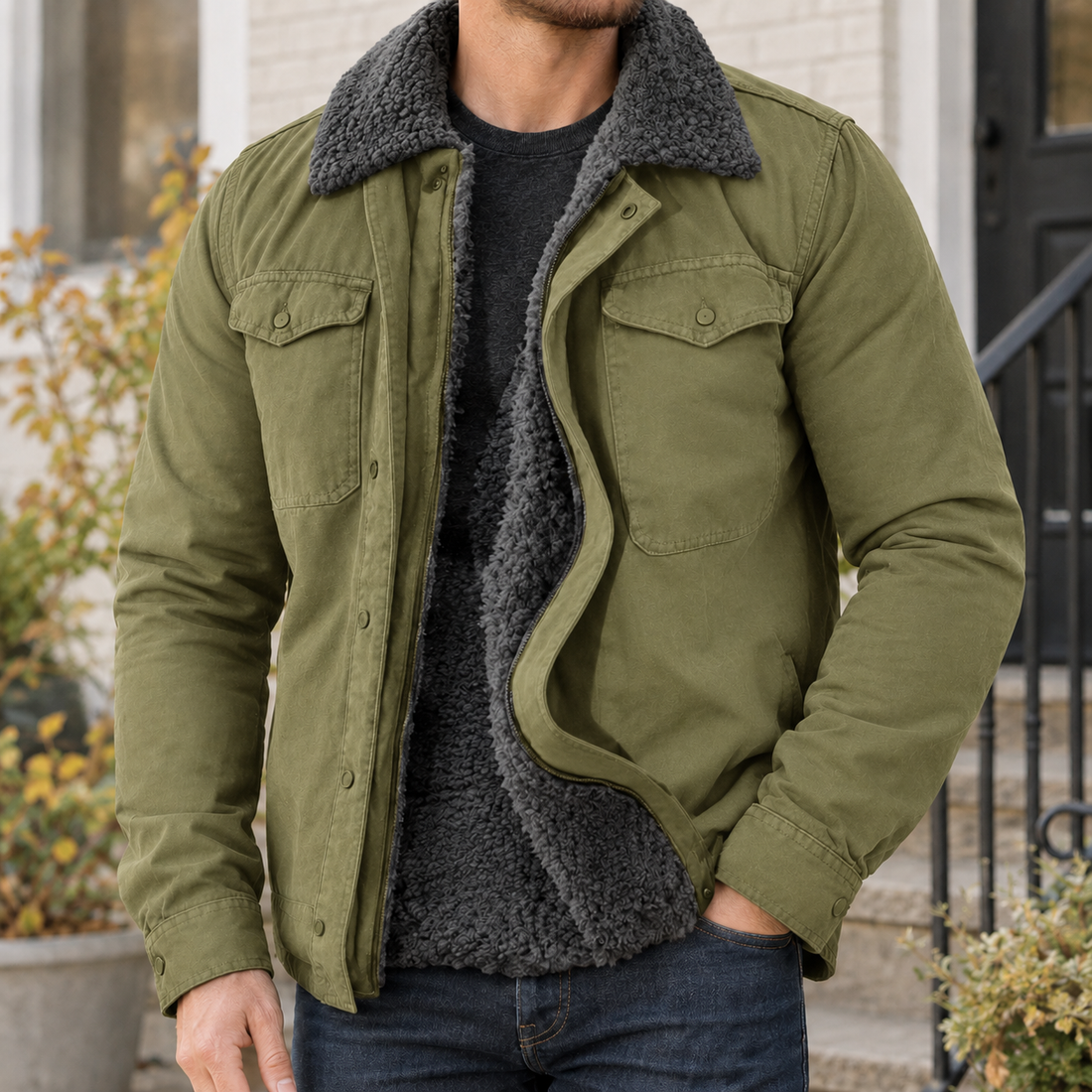 Ambrose Sherpa Jacket - Green