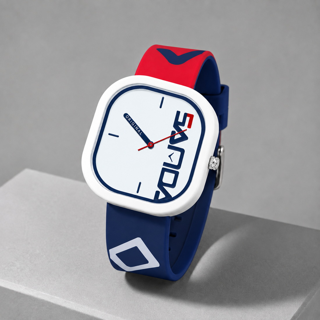 Cromwell Square Watch - Red Blue