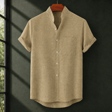 Beckett Stand Collar Shirt - Khaki