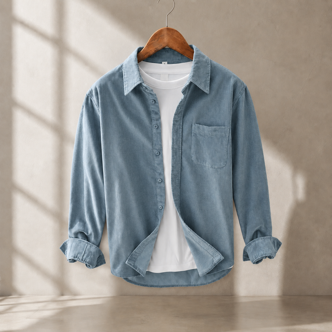 Vincent Corduroy Shirt - Light Blue