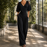 Verity-Grace Wrap Jumpsuit - Black