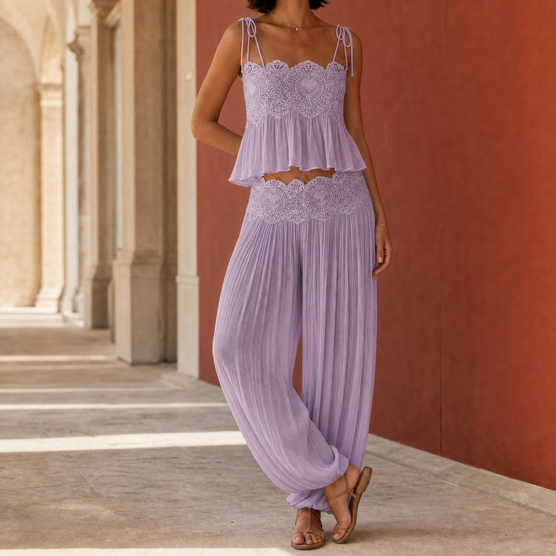 Xenia-Louise Lace Set - Purple