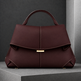 Positano Leather Handbag - Burgundy