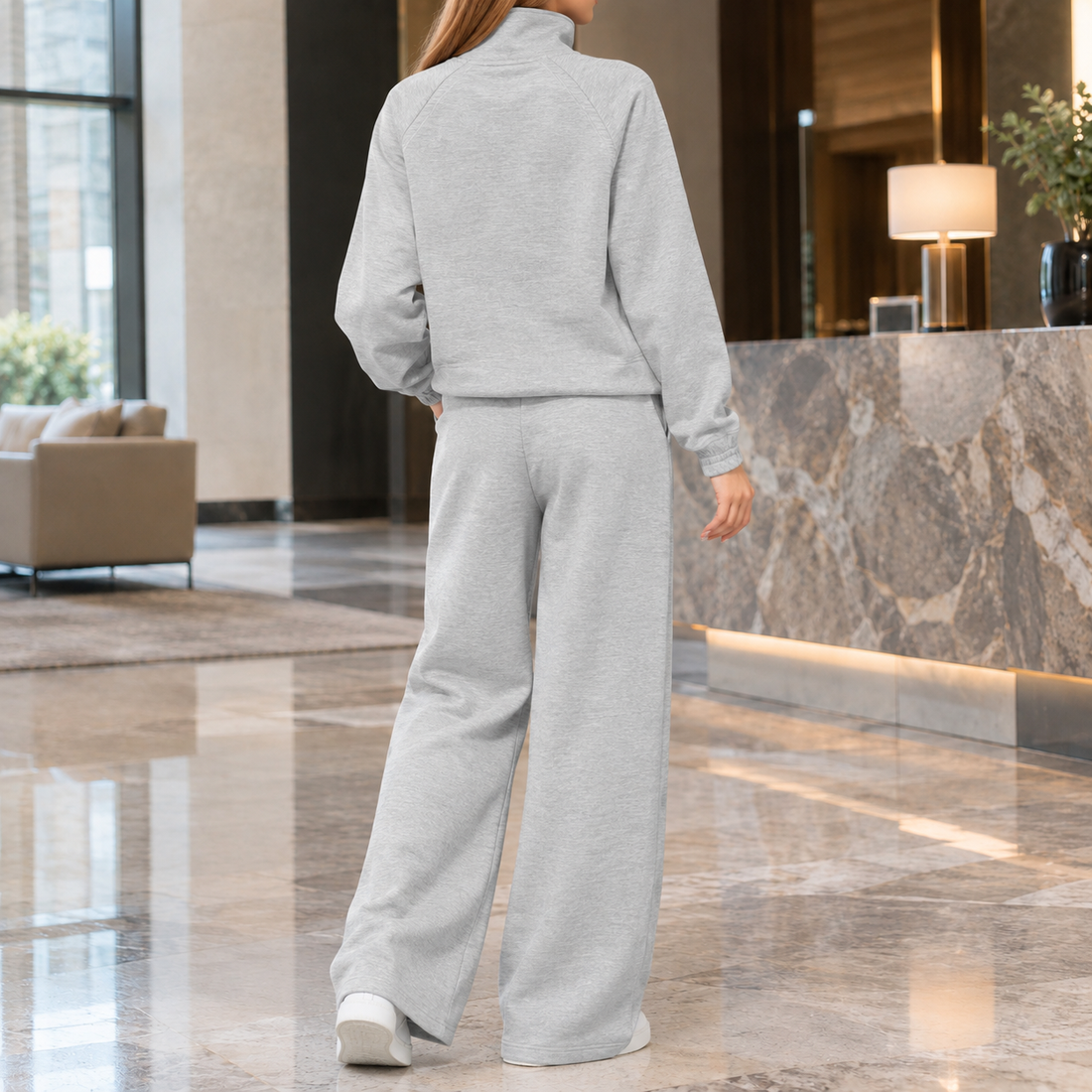 Wendy-Eve Relaxed Set - Light Gray