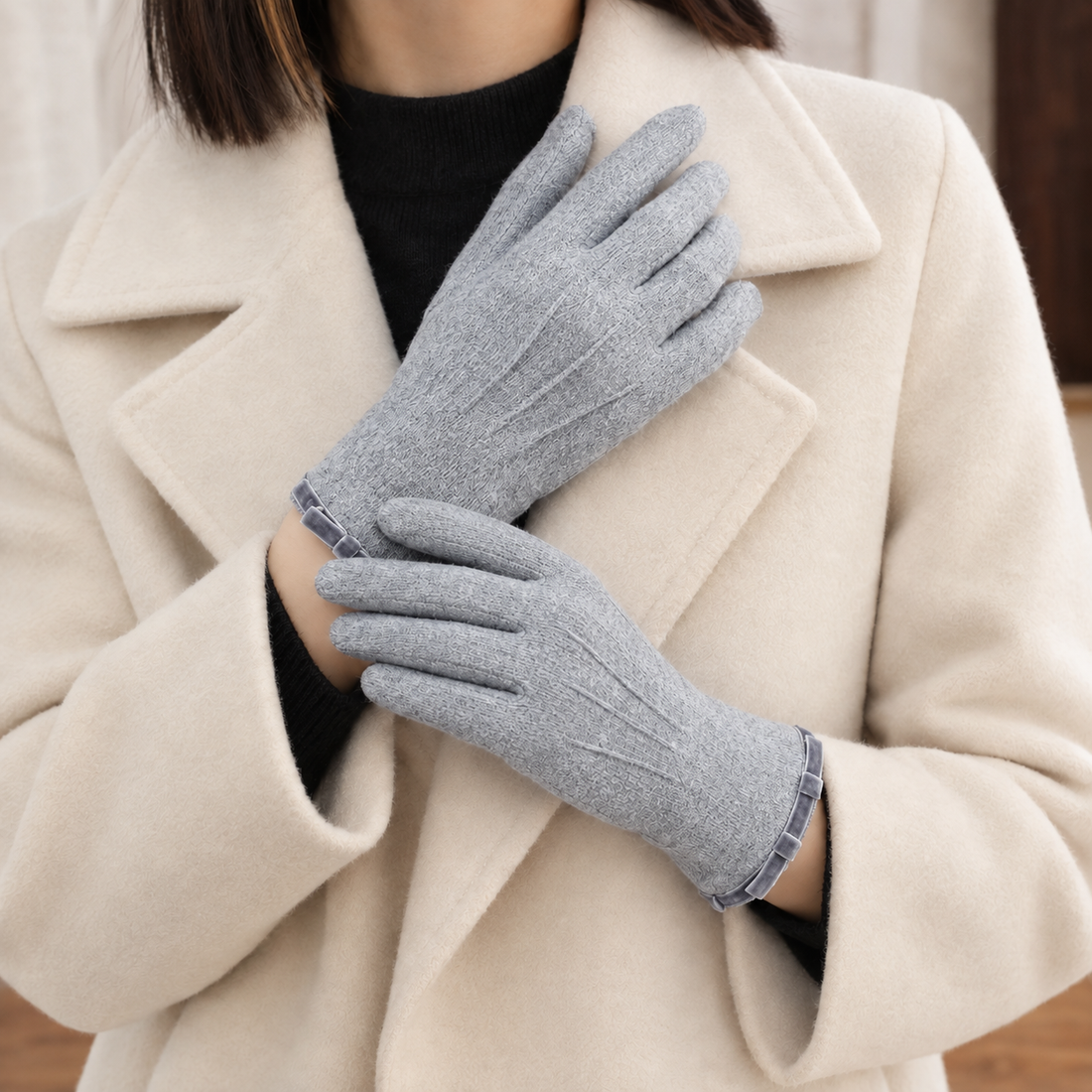 Wilton Cashmere Gloves - Gray