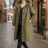 Calla Hooded Overcoat - Green