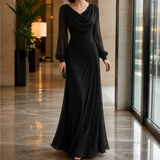 Nadine-Jane Ruched Maxi Dress - Black