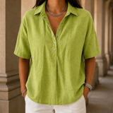 Sylvie Collared Blouse - Green
