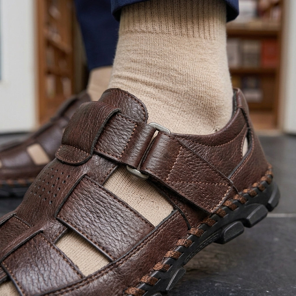 Verona Fisherman Sandals - Lead Product Detail