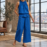 Paige Ruffled Set - Blue