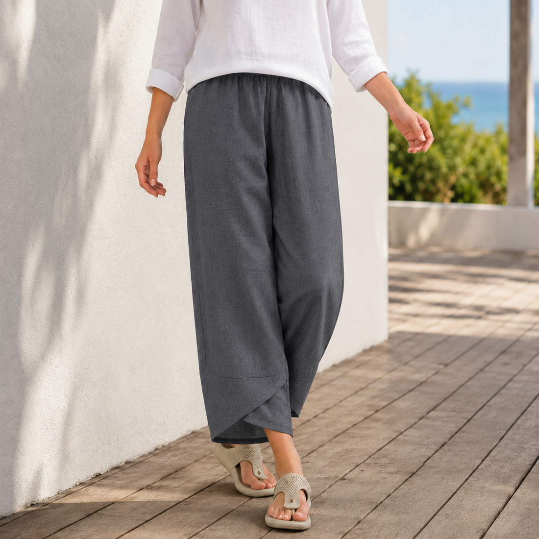 Mabel Relaxed Pants - Gray