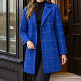 Sibylla-Sage Checked Jacket - Blue