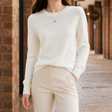 Isabella Crew Neck Sweater - Ivory