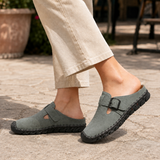 Terenzi Buckle Mules - Green