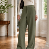 Meredith-Claire Wide Leg Pants - Army Green