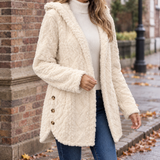 Grace-Jane Hooded Fleece Jacket - White