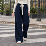 Grace-Eve Wide Leg Pants - Navy Blue