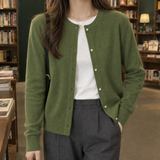 Katherine Pearl Cardigan - Dark Green