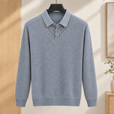 Patrick Textured Sweater - Blue Gray