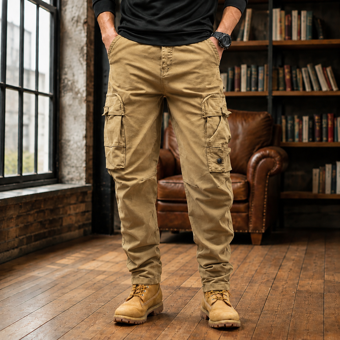 Milo Relaxed Cargo Pants - Khaki