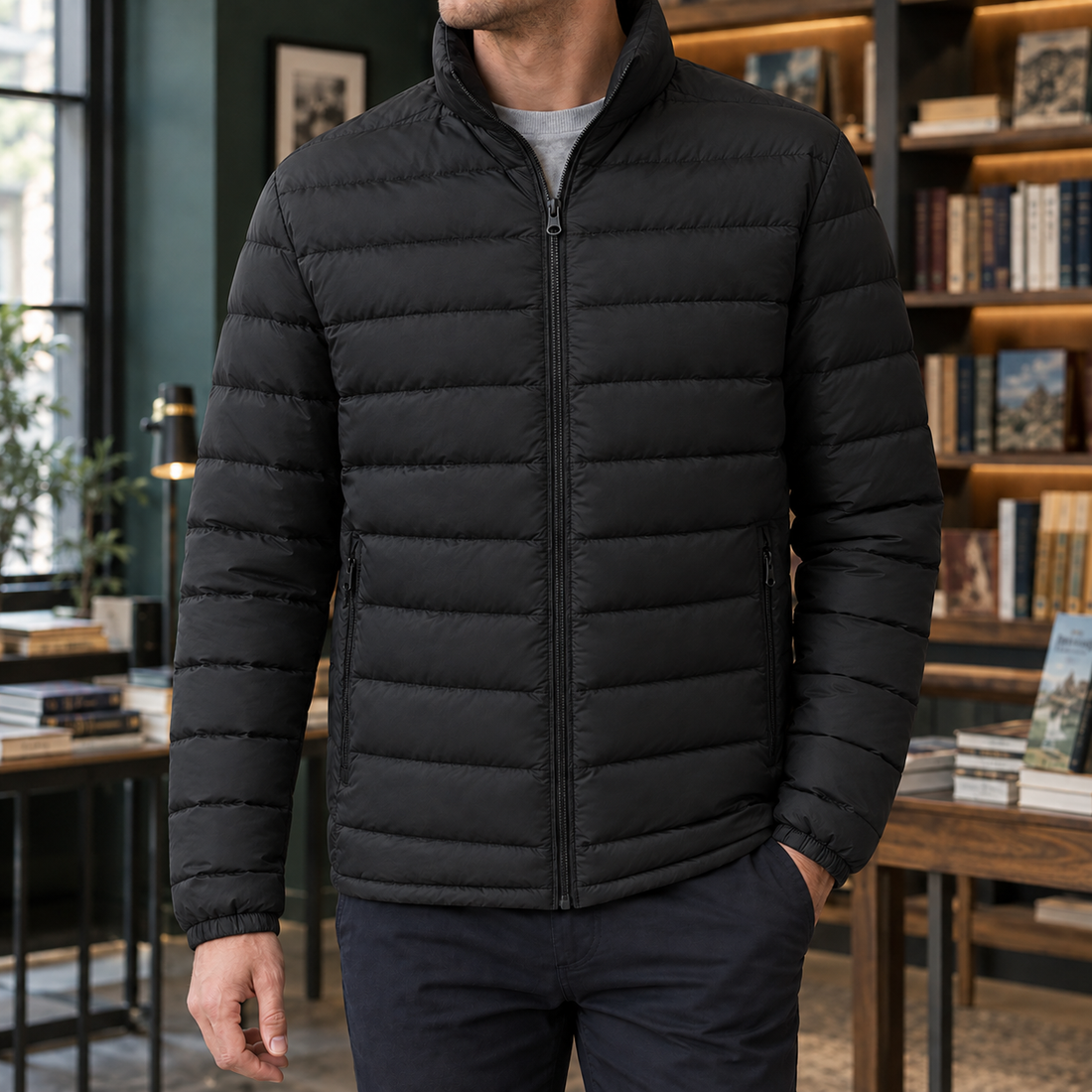 Benjamin Quilted Jacket - Black
