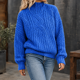 Abigail Cable Knit Sweater - Blue