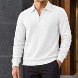 Keith Half-Zip Polo - White