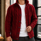 Anders Cable Knit Sweater - Red