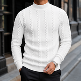 Tobias Cable Knit Sweater - White