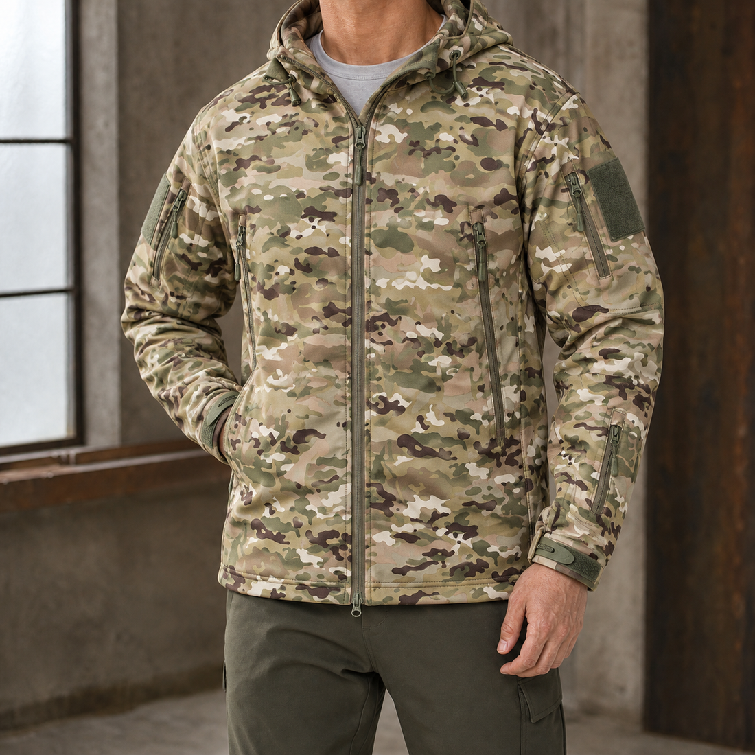 Audric Tactical Jacket - Cp Camouflage