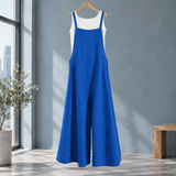 Autumn Wide Leg Jumpsuit - Royal Blue