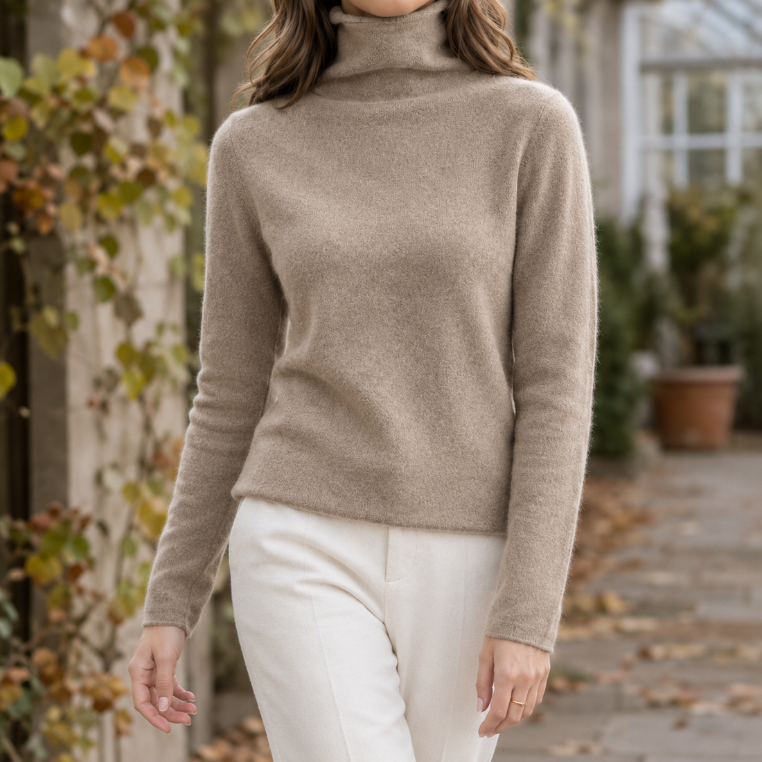 Josephine-Marie Wool Turtleneck - Raw Camel