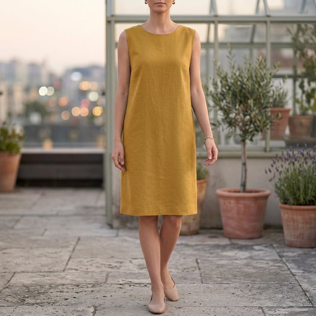 Amelie Shift Dress - Yellow