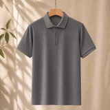 Frederick Ribbed Polo - Gray