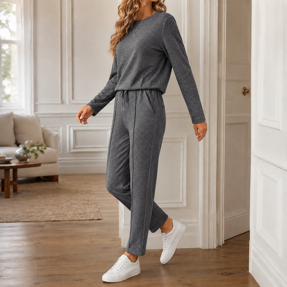 Tallulah-June Relaxed Set - Dark Gray