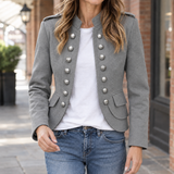 Ariadne-Lane Military Jacket - Gray