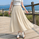 Romy Gathered Maxi Skirt - Apricot