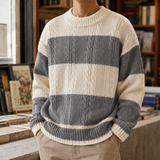 Reuben Cable Knit Sweater - Gray
