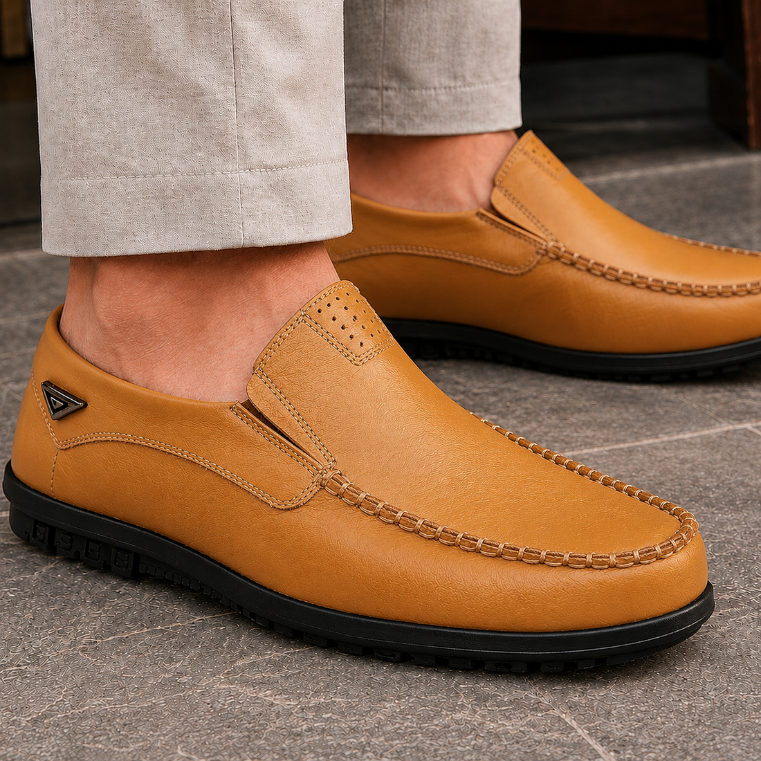 Silvestri Slip-On Loafers - Yellow