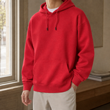 Idris-York Relaxed Hoodie - Red