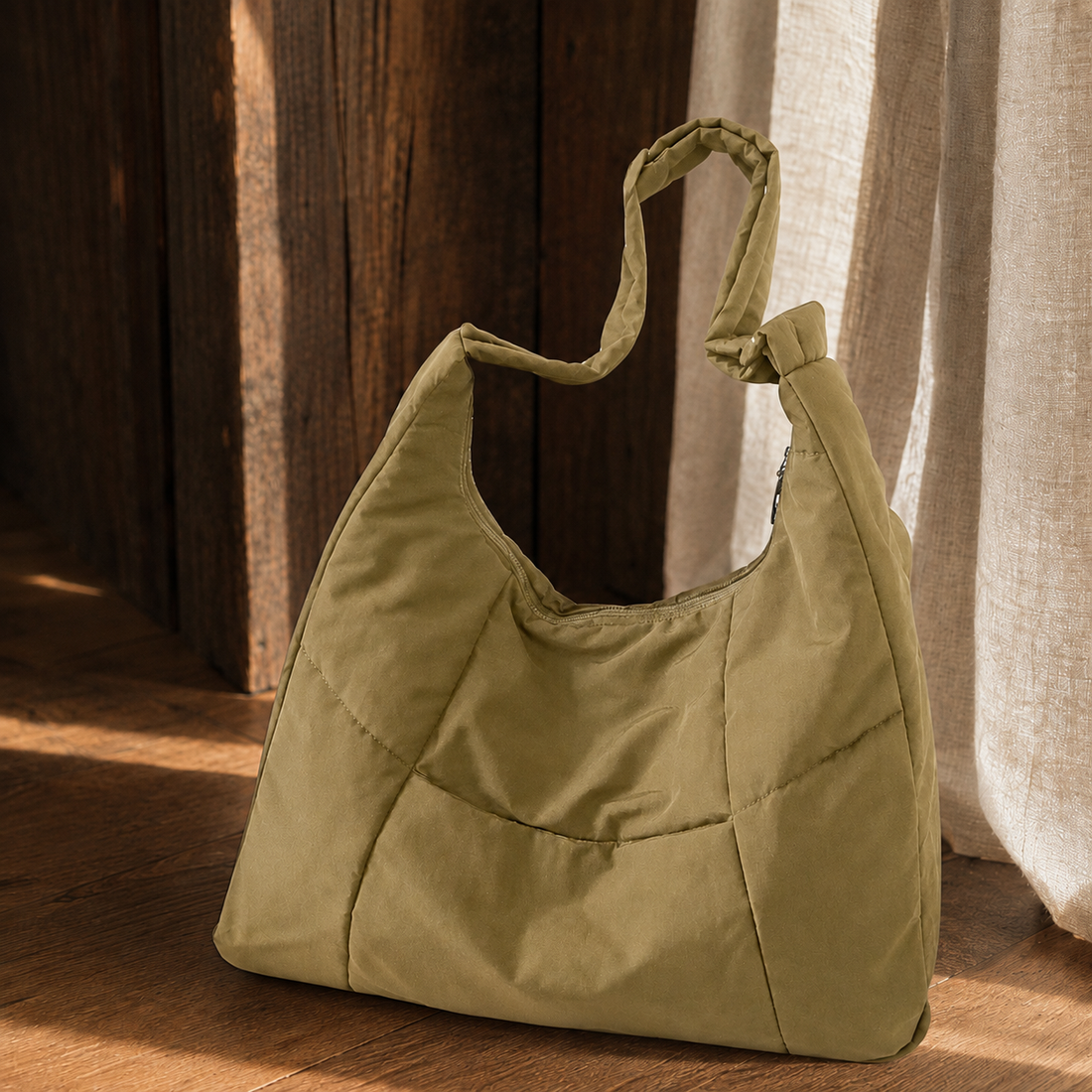 Savelli Padded Shoulder Bag - Khaki