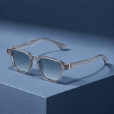 Yara-Sage Retro Sunglasses - Clear Gray Blue