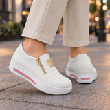 Rossi Wedge Sneakers - White Skin