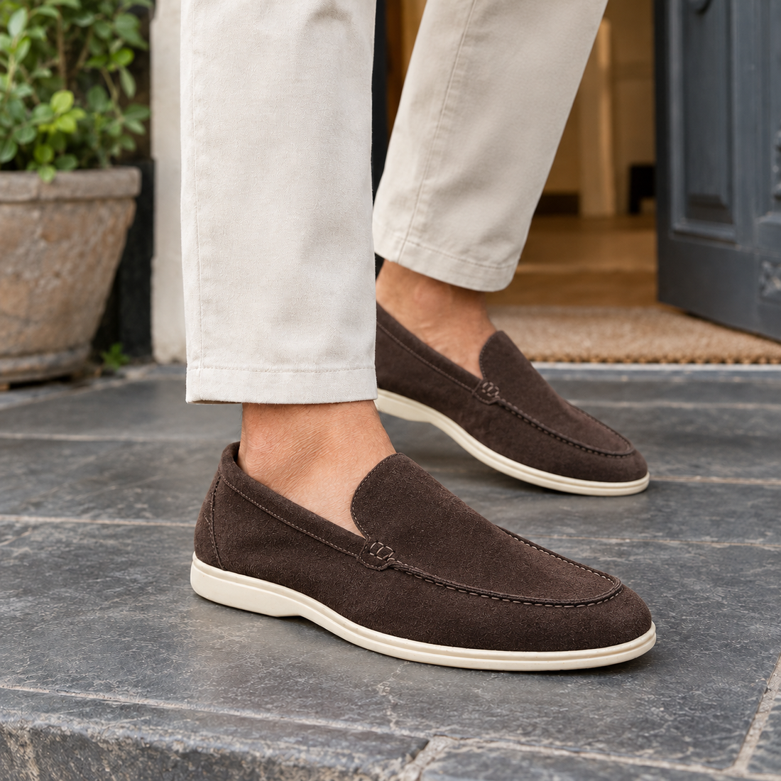 Foligno Suede Loafers - Dark Brown